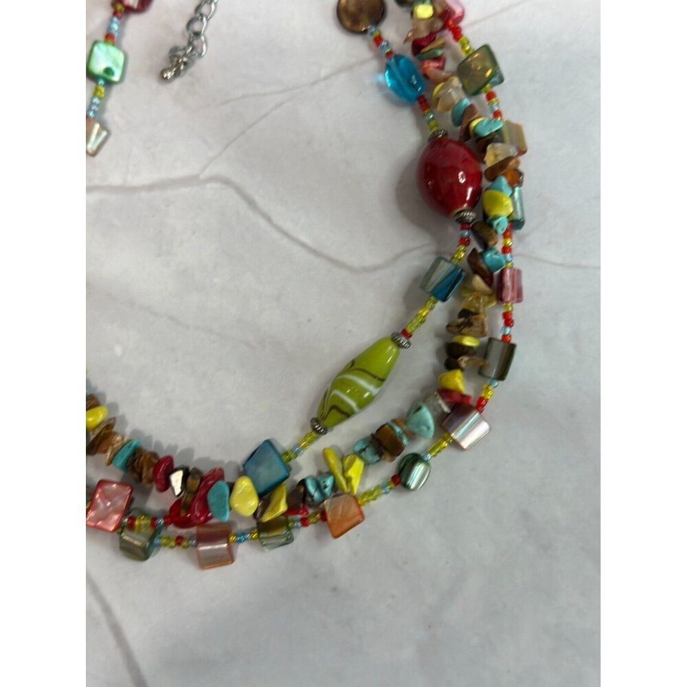 Southwestern Style Glass, Shell, & Porcelain Necklace designed by Trisha Waldren - Picture 10 of 11
